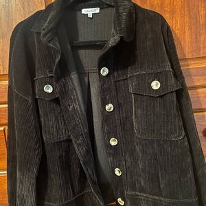 White Birch Black Blazer Corduroy Texture